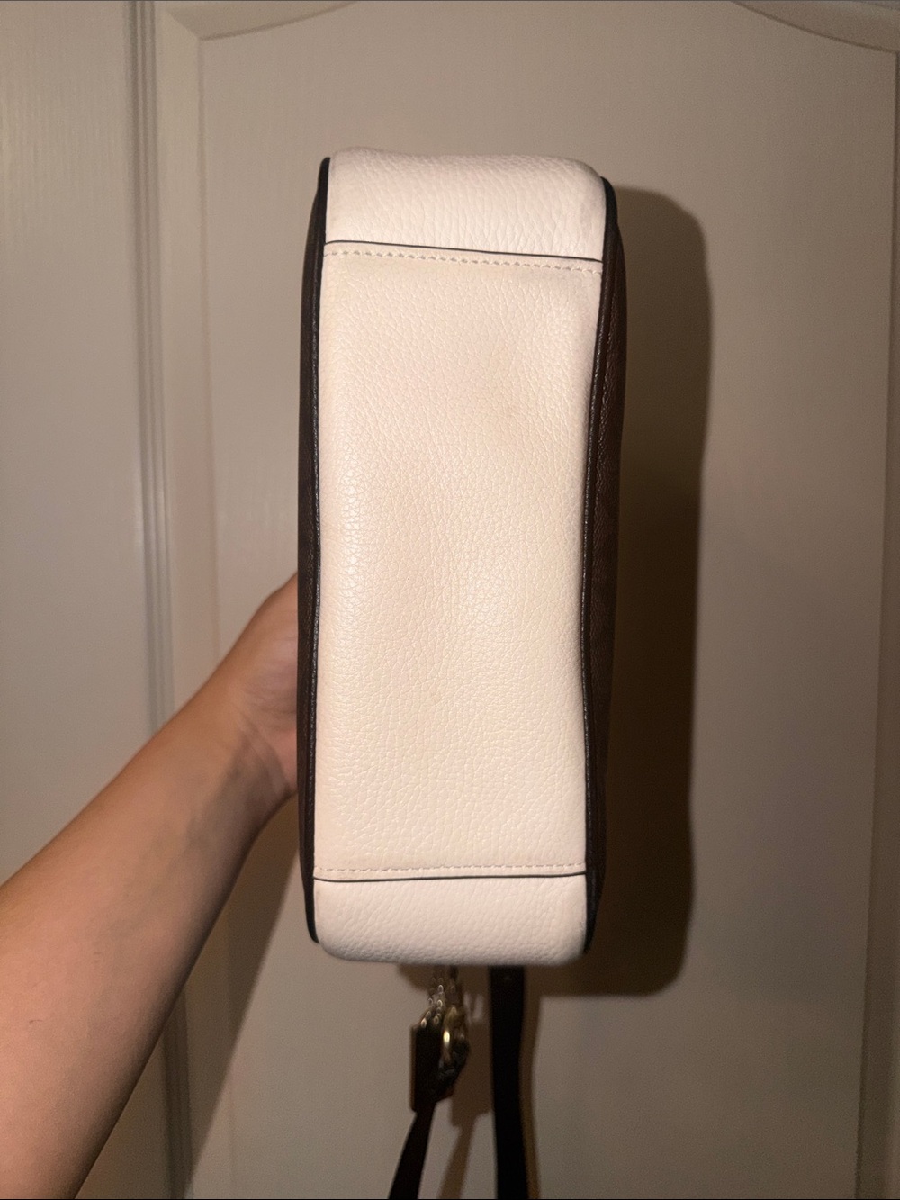 Coach Signature Crossbody Bag in Brown and Cream - Picture 8 of 11